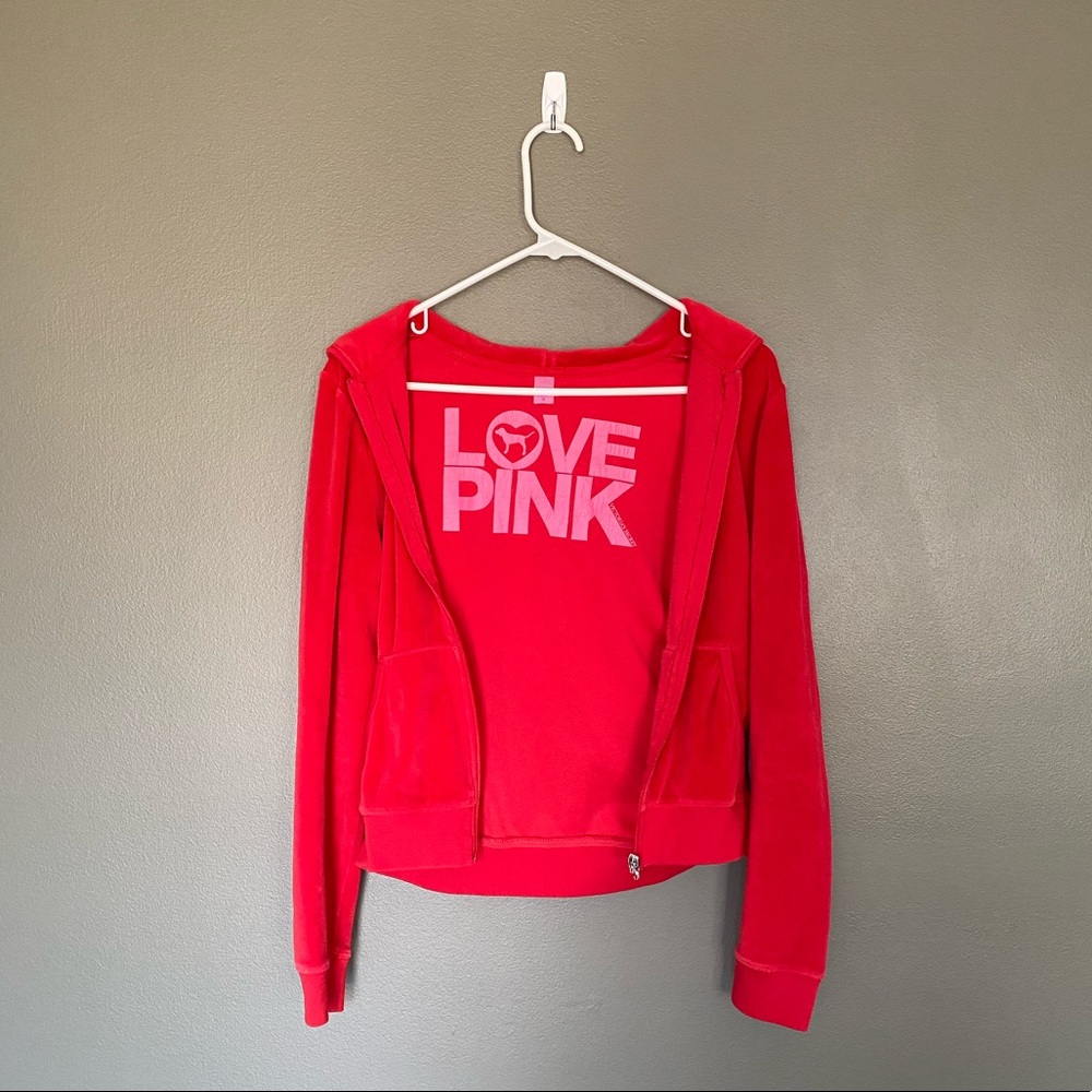 RED VELOUR TRACKSUIT - VICTORIA’S SECRET- SET